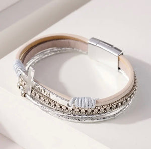 Faith White Bracelet